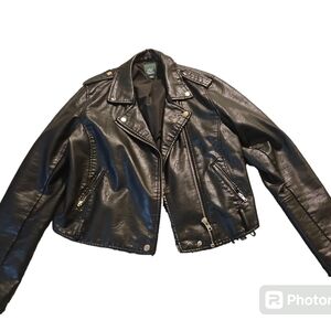Wild fable Faux leather moto jacket for women